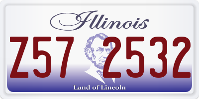 IL license plate Z572532
