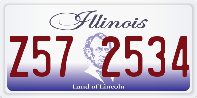 IL license plate Z572534