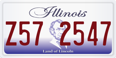 IL license plate Z572547