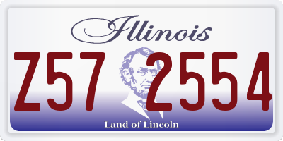 IL license plate Z572554