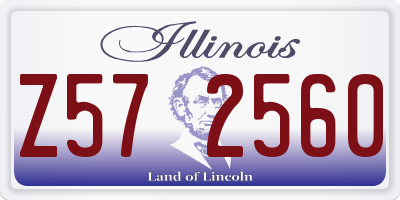 IL license plate Z572560