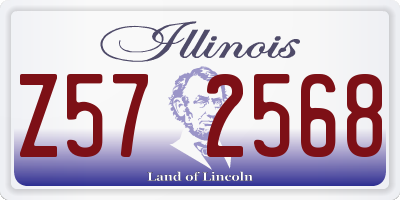 IL license plate Z572568