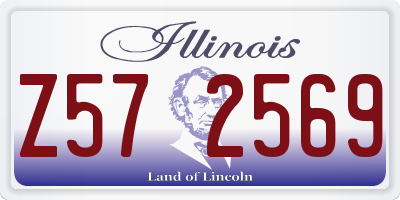 IL license plate Z572569