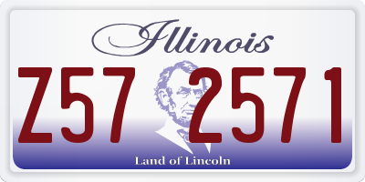IL license plate Z572571