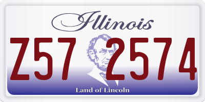 IL license plate Z572574