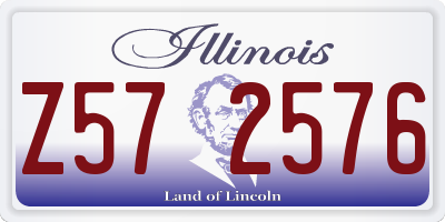 IL license plate Z572576