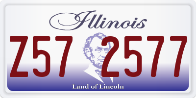IL license plate Z572577