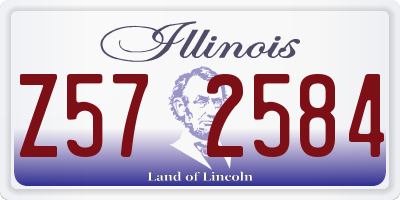 IL license plate Z572584