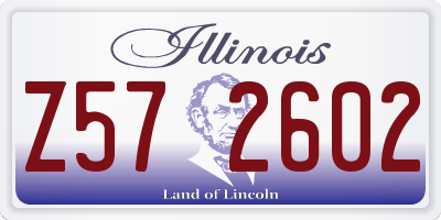 IL license plate Z572602