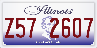 IL license plate Z572607