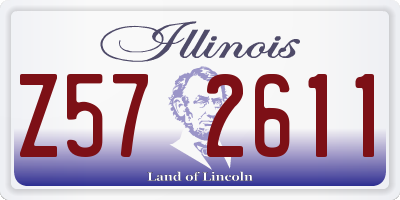 IL license plate Z572611