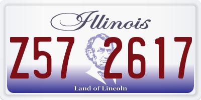 IL license plate Z572617
