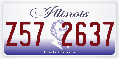 IL license plate Z572637