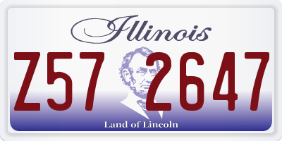 IL license plate Z572647