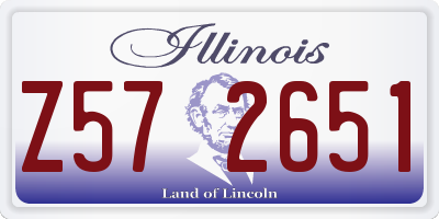 IL license plate Z572651