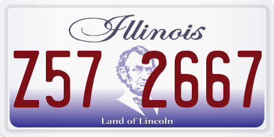 IL license plate Z572667