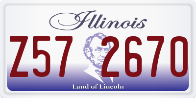IL license plate Z572670