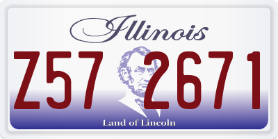IL license plate Z572671