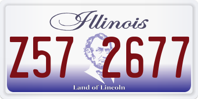 IL license plate Z572677