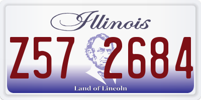 IL license plate Z572684