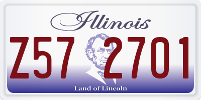 IL license plate Z572701
