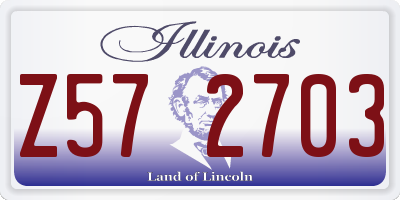 IL license plate Z572703