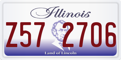 IL license plate Z572706
