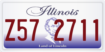 IL license plate Z572711