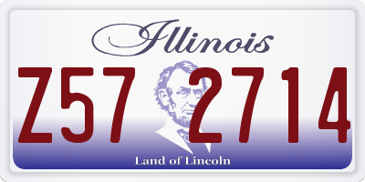 IL license plate Z572714