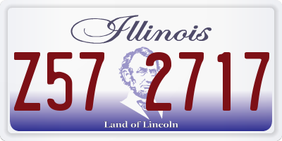 IL license plate Z572717