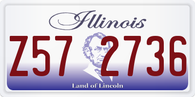 IL license plate Z572736