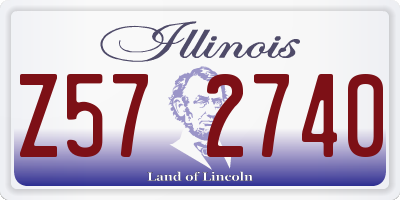 IL license plate Z572740