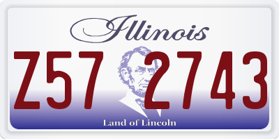 IL license plate Z572743