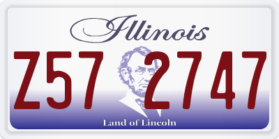 IL license plate Z572747