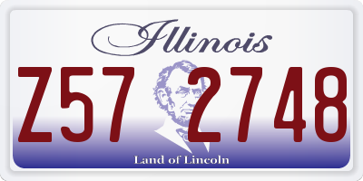 IL license plate Z572748