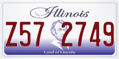 IL license plate Z572749
