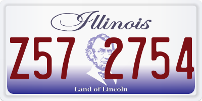 IL license plate Z572754