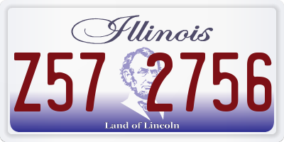 IL license plate Z572756