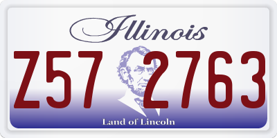 IL license plate Z572763