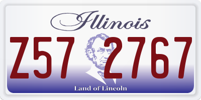 IL license plate Z572767
