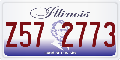 IL license plate Z572773