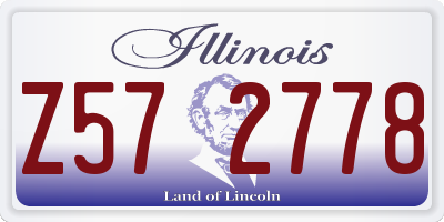 IL license plate Z572778