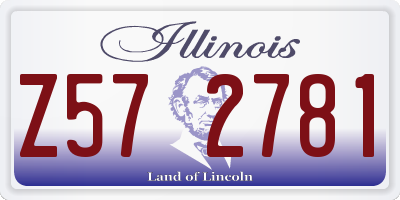 IL license plate Z572781