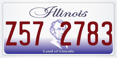 IL license plate Z572783