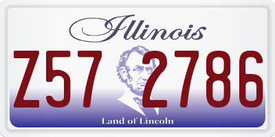 IL license plate Z572786
