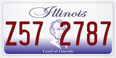 IL license plate Z572787
