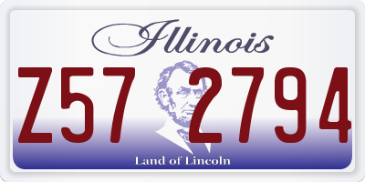 IL license plate Z572794