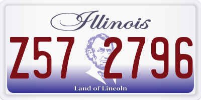 IL license plate Z572796