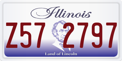 IL license plate Z572797