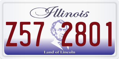 IL license plate Z572801